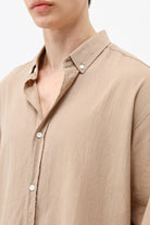 Basic Oversize Pamuk Keten Gömlek