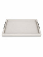 Memonza-Viéns Gümüş Detaylı Bej Deri Tepsi Large-Tepsi-3-roqelvaxirum.shop