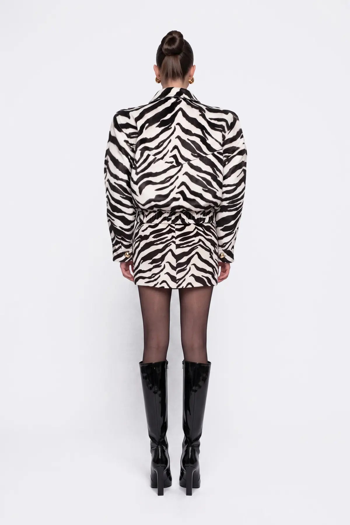 Zebra Desenli Tay Tüyü Ceket