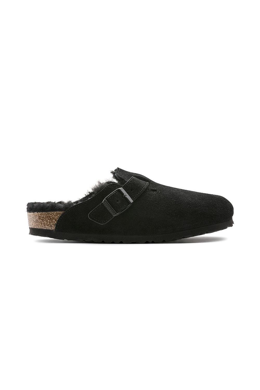 Birkenstock-Boston Suede Shearling-Sandalet & Terlik-3-roqelvaxirum.shop