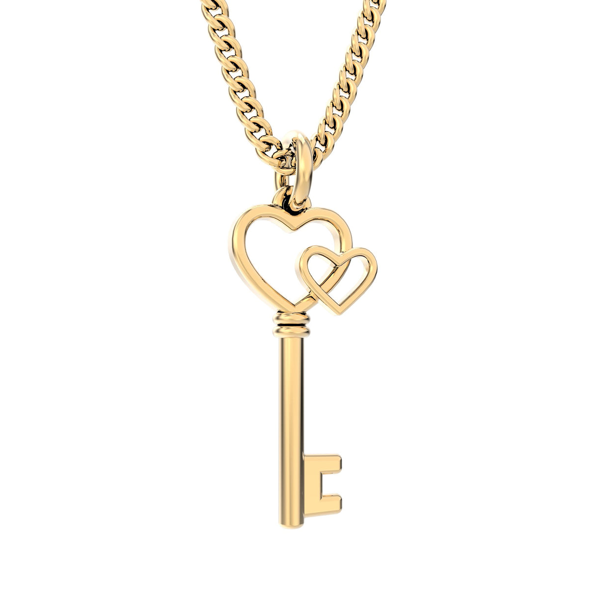 Chocli-18 Ayar Altın Kaplama Love Key Kolye-Kolye-1-roqelvaxirum.shop