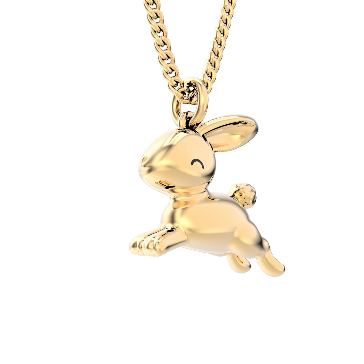 Chocli-18 Ayar Altın Kaplama Tavşan Kolye-Kolye-1-roqelvaxirum.shop