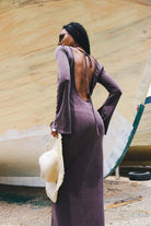 Kahshan-Goddess Brown Maxi Bamboo Dress-Elbise-7-roqelvaxirum.shop