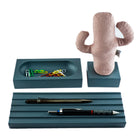 Kayigo-Gri Woody üçlü Ofis Seti Pembe Kaktüs-Masaüstü Organizer-1-roqelvaxirum.shop