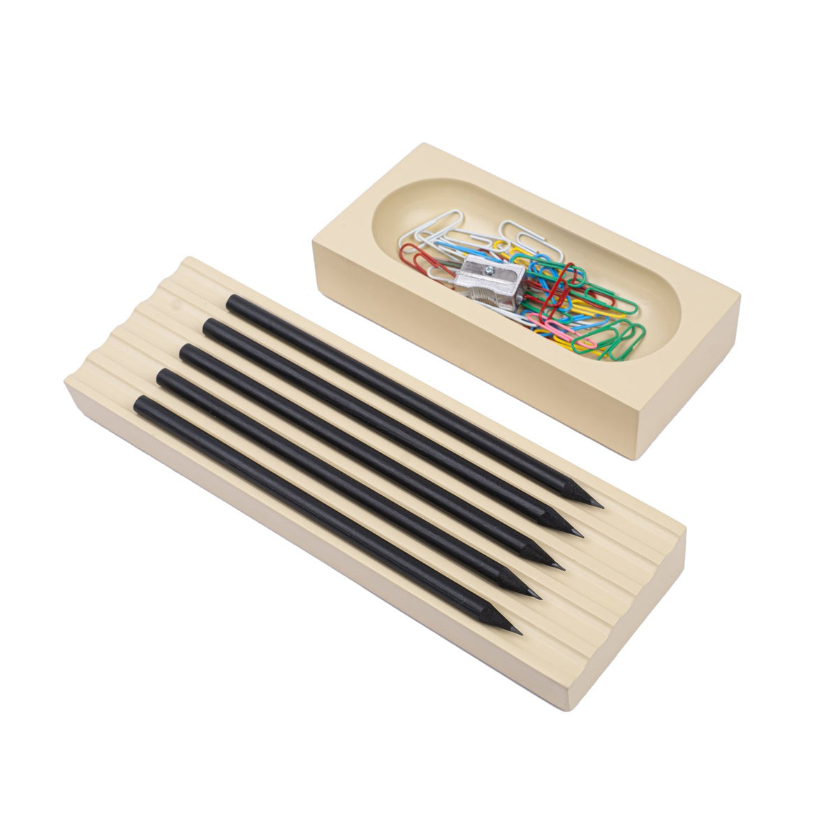 Kayigo-Krem Woody İkili Set-Masaüstü Organizer-2-roqelvaxirum.shop