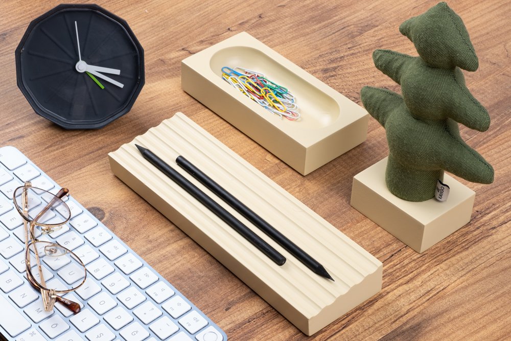 Kayigo-Woody Krem üçlü Ofis Seti Yeşil çam-Masaüstü Organizer-2-roqelvaxirum.shop