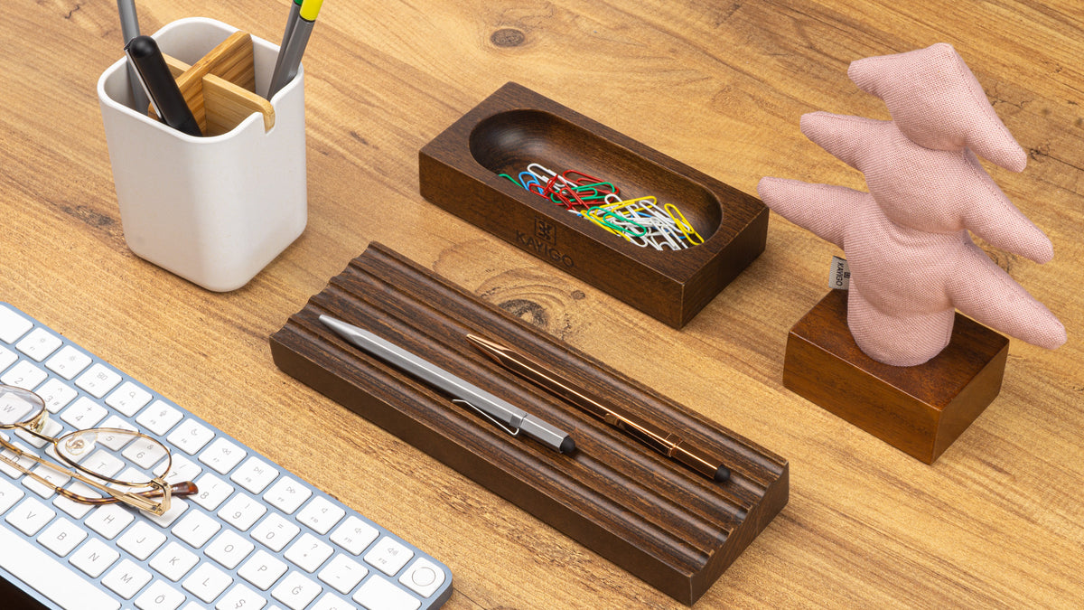 Kayigo-Woody Pembe çam üçlü Set-Masaüstü Organizer-2-roqelvaxirum.shop