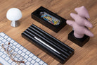 Kayigo-Woody Siyah üçlü Ofis Seti Pembe çam-Masaüstü Organizer-4-roqelvaxirum.shop