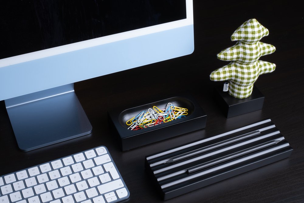 Kayigo-Woody Siyah üçlü Ofis Seti Pötikareli çam-Masaüstü Organizer-2-roqelvaxirum.shop