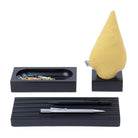 Kayigo-Woody Siyah üçlü Ofis Seti Sarı Ladin-Masaüstü Organizer-1-roqelvaxirum.shop