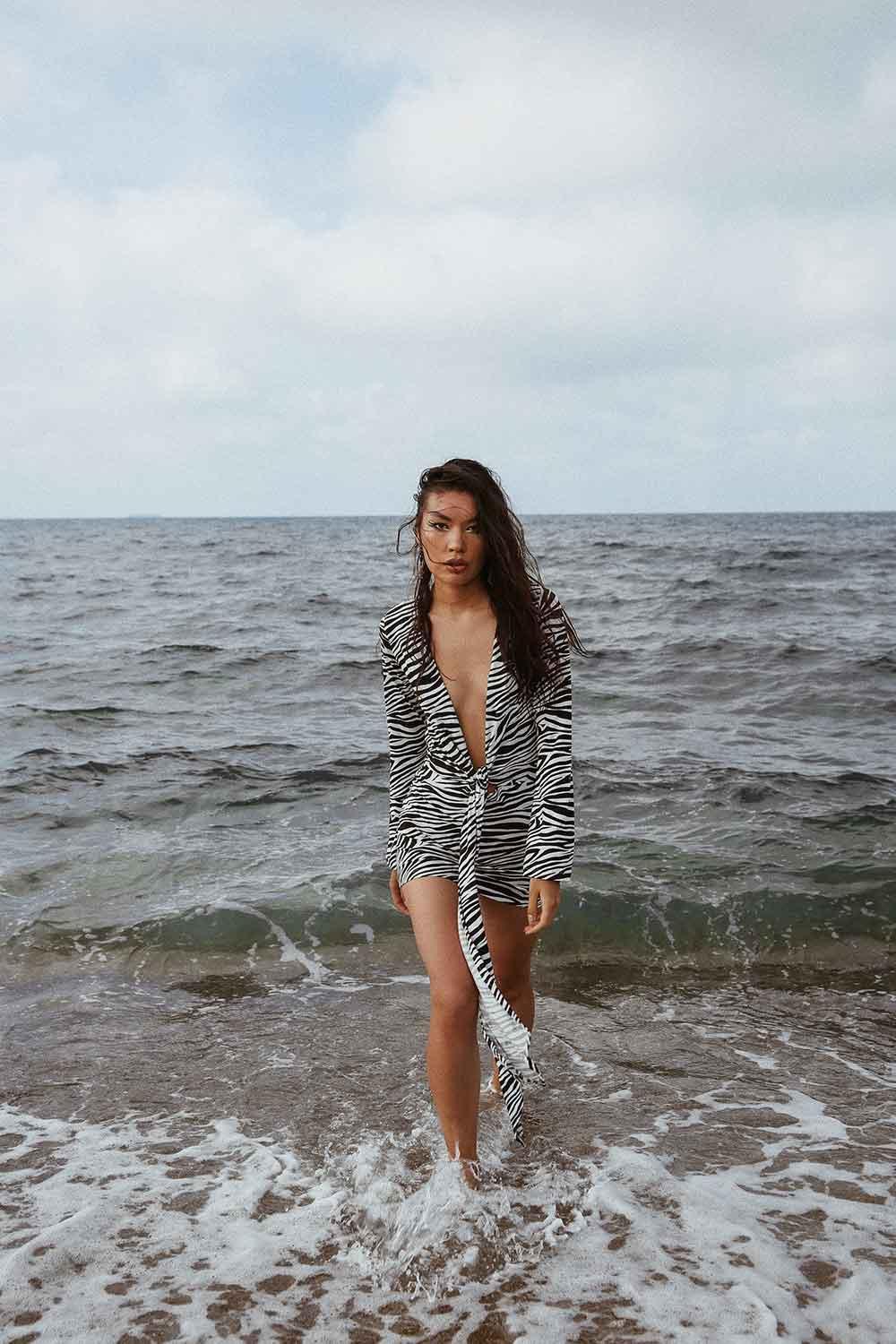 LA LOUVE-Zebra Dress-Elbise-3-roqelvaxirum.shop
