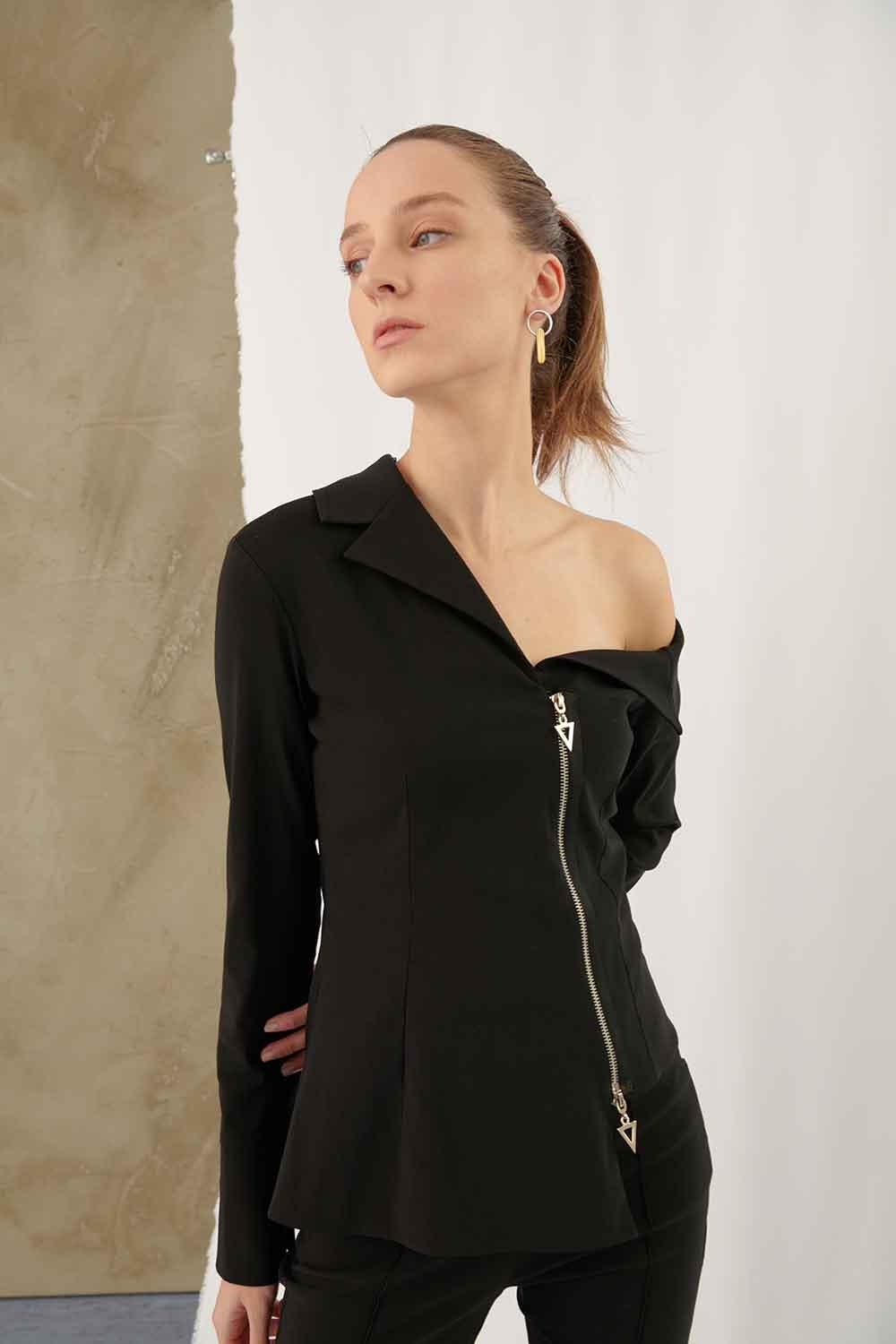 Mirimalist-Viva Jacket Black-Ceket-7-roqelvaxirum.shop