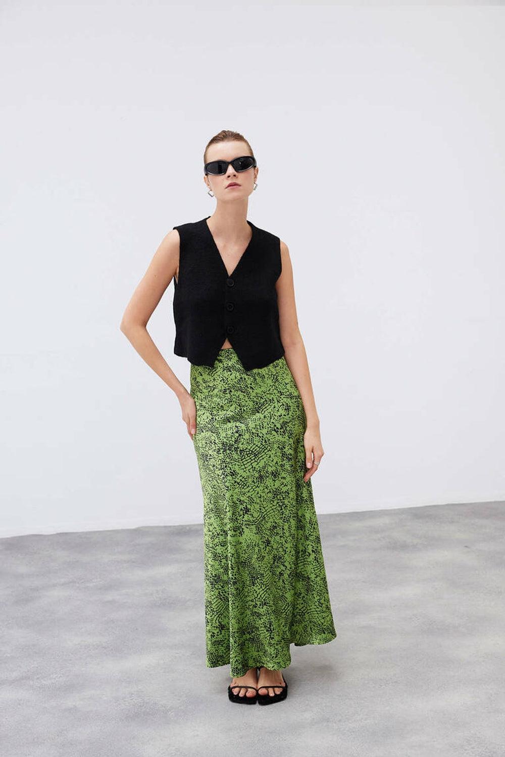 Mozto-Larissa Maxi Satin Skirt-Etek-1-roqelvaxirum.shop