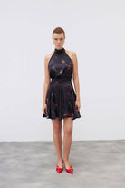 Mozto-SORUNLU - Layla Rose Printed Satin Mini Dress-Elbise-1-roqelvaxirum.shop