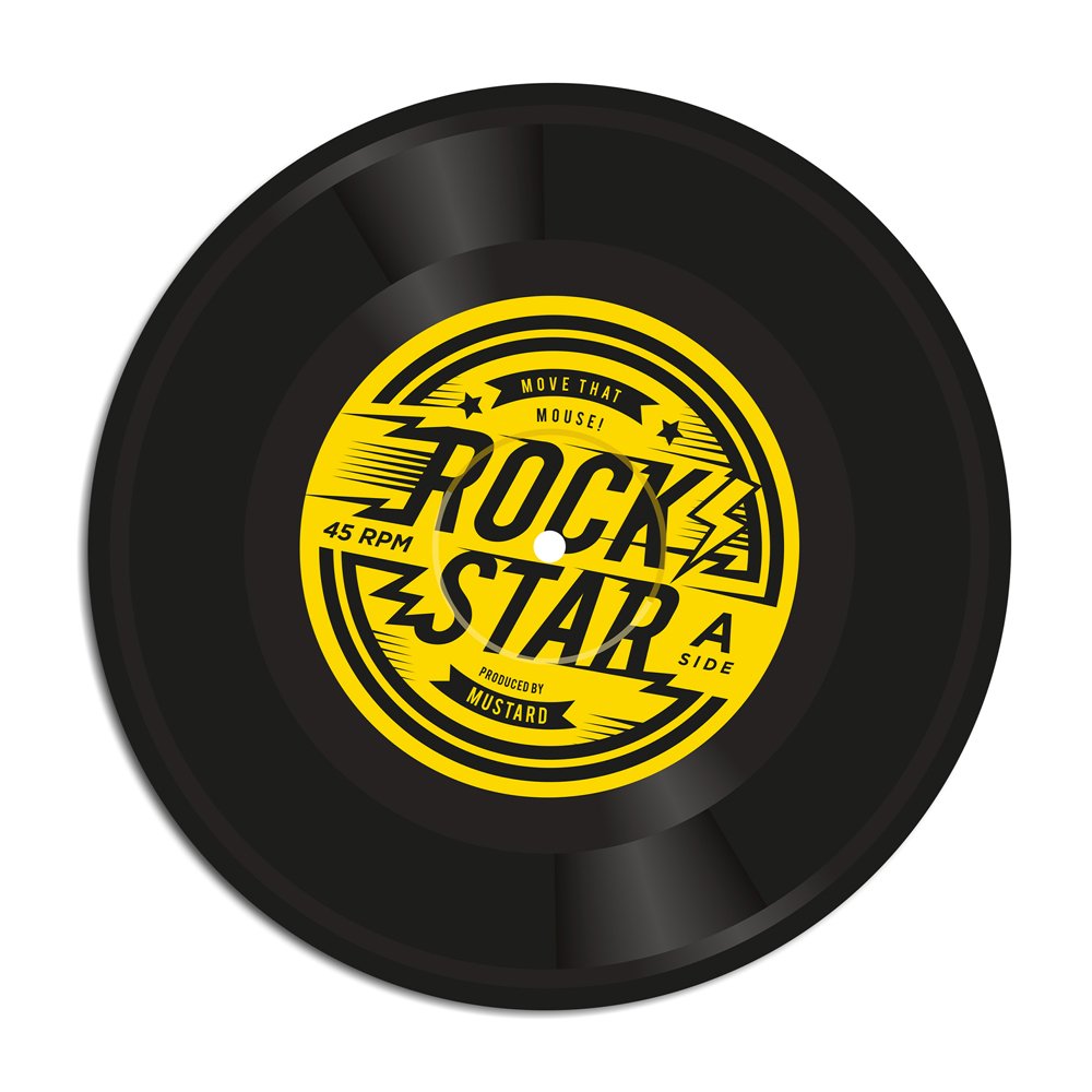 Mustard-Mustard Rock N Roll Mouse Pad-Mouse Pad-1-roqelvaxirum.shop