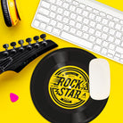 Mustard-Mustard Rock N Roll Mouse Pad-Mouse Pad-4-roqelvaxirum.shop
