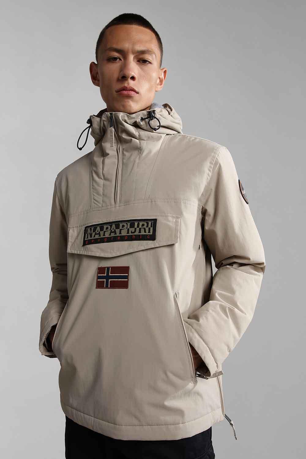 Napapijri-Rainforest Pocket 2 Beige Stone-Yağmurluk-11-roqelvaxirum.shop