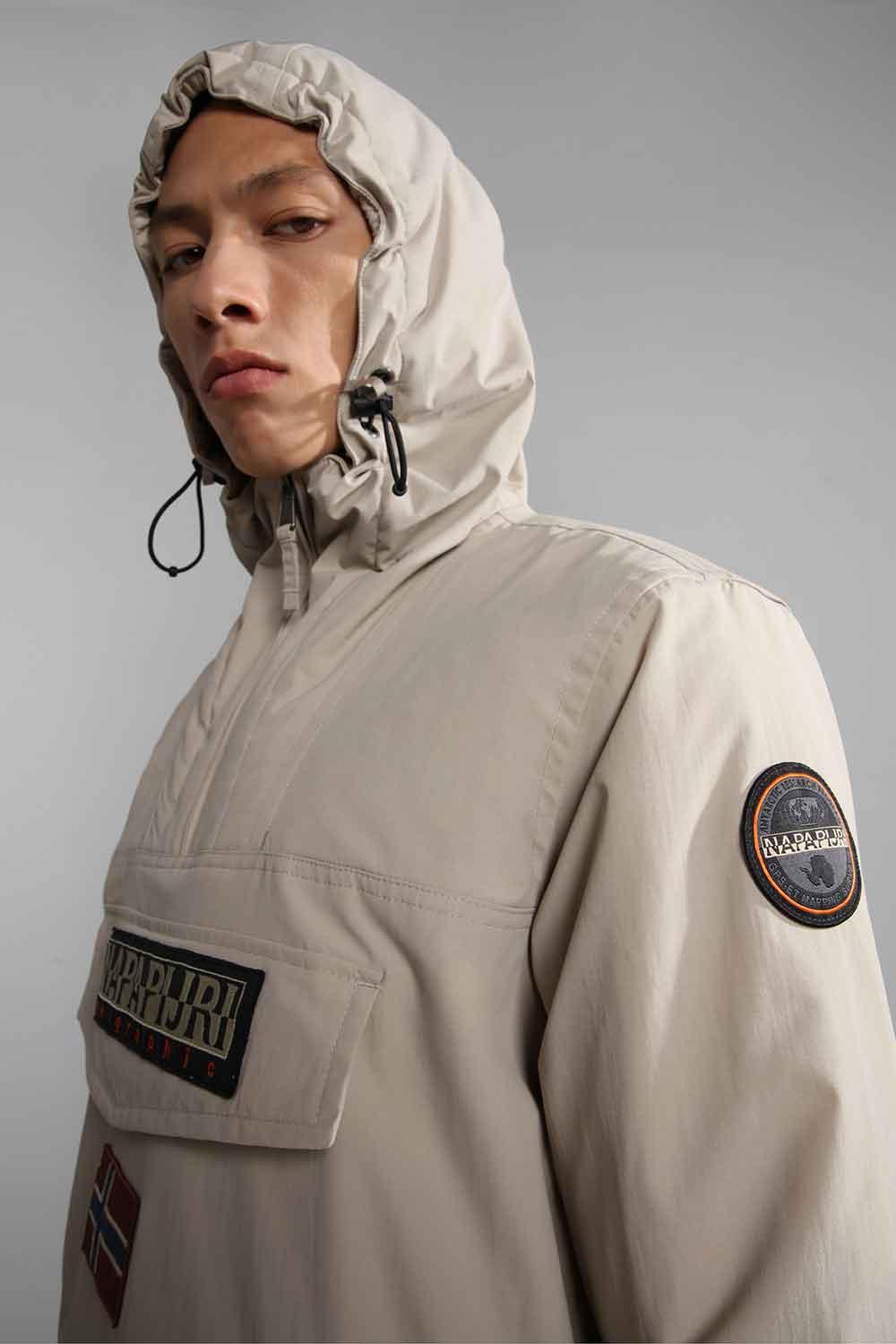 Napapijri-Rainforest Pocket 2 Beige Stone-Yağmurluk-4-roqelvaxirum.shop