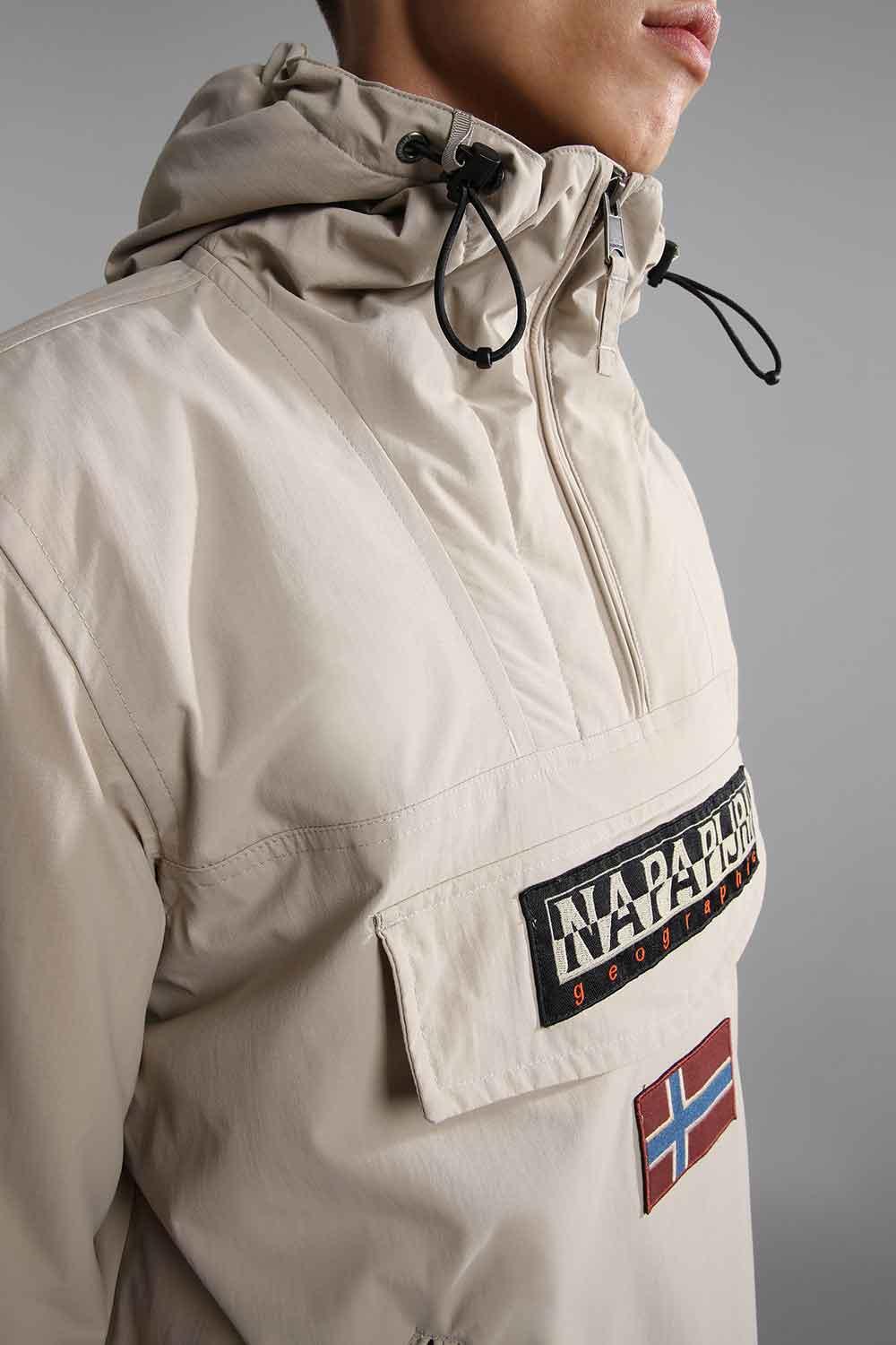 Napapijri-Rainforest Pocket 2 Beige Stone-Yağmurluk-5-roqelvaxirum.shop