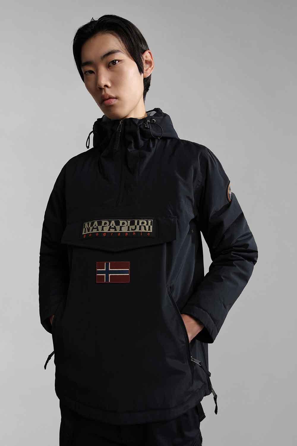 Napapijri-Rainforest Pocket 2 Black 041-Yağmurluk-10-roqelvaxirum.shop