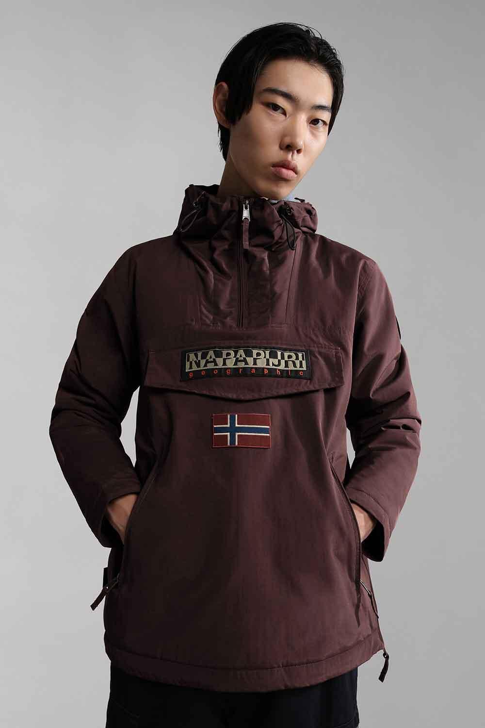 Napapijri-Rainforest Pocket 2 Burgundy Fudge-Yağmurluk-10-roqelvaxirum.shop