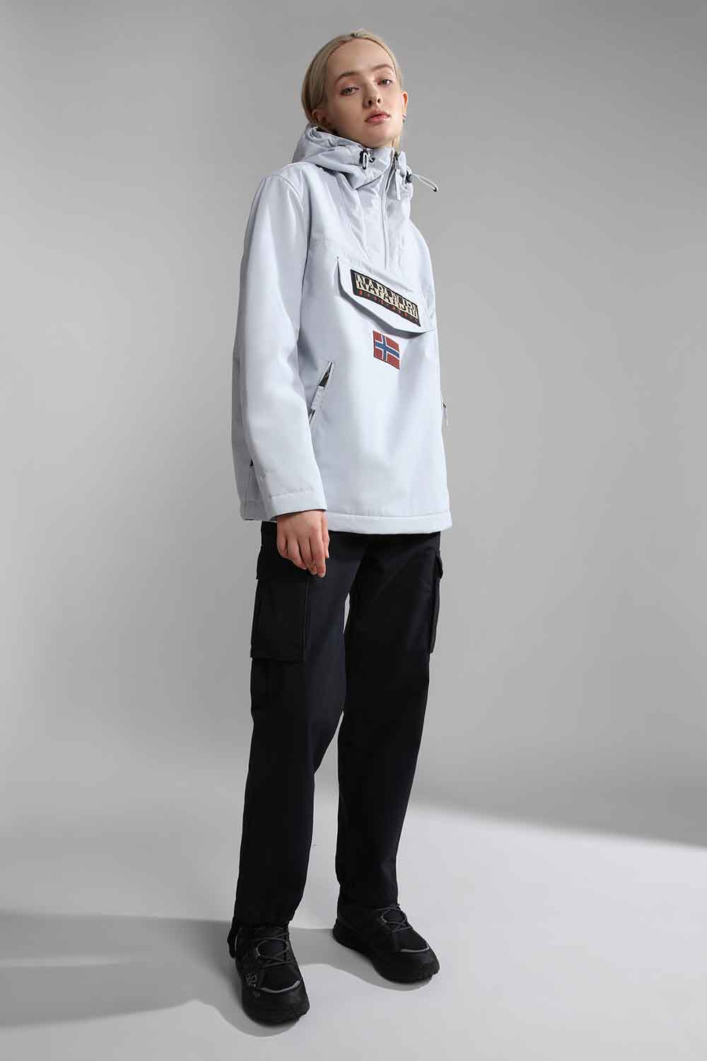 Napapijri-Rainforest Pocket 4 Grey Glacier-Yağmurluk-2-roqelvaxirum.shop