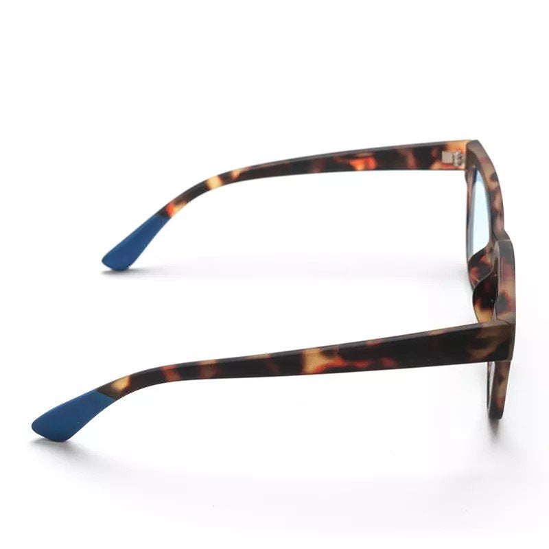 Okkia-Okkia Giovanni Classic Havana & Blue Unisex Güneş Gözlüğü Mavi Lens-Güneş Gözlüğü-2-roqelvaxirum.shop