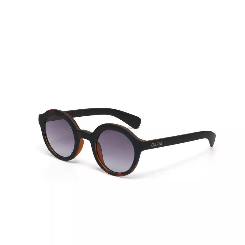 Okkia-Okkia Lauro Unisex Yuvarlak Siyah Havana Güneş Gözlüğü Siyah Gradyan-Güneş Gözlüğü-4-roqelvaxirum.shop