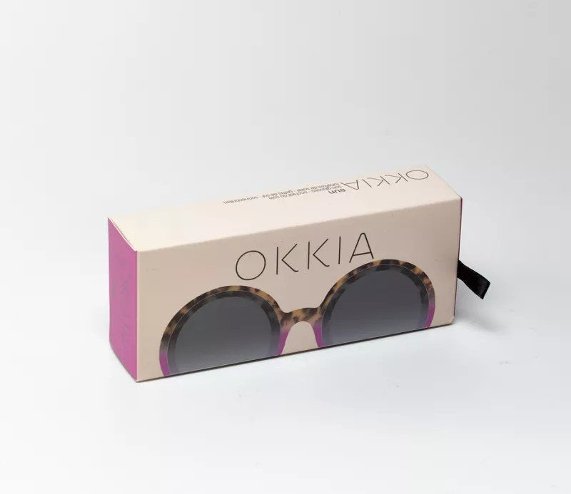 Okkia-Okkia Monica Unisex Büyük Yuvarlak Güneş Gözlüğü Havana Pembesi-Güneş Gözlüğü-6-roqelvaxirum.shop