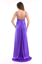 Silk Parade-Saf İpek Saten Mor Gece Elbisesi-Elbise-4-roqelvaxirum.shop