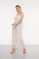 Silk Parade-Saf İpek Şifon Bej Tulum-Tulum-1-roqelvaxirum.shop