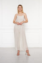 Silk Parade-Saf İpek Şifon Bej Tulum-Tulum-2-roqelvaxirum.shop