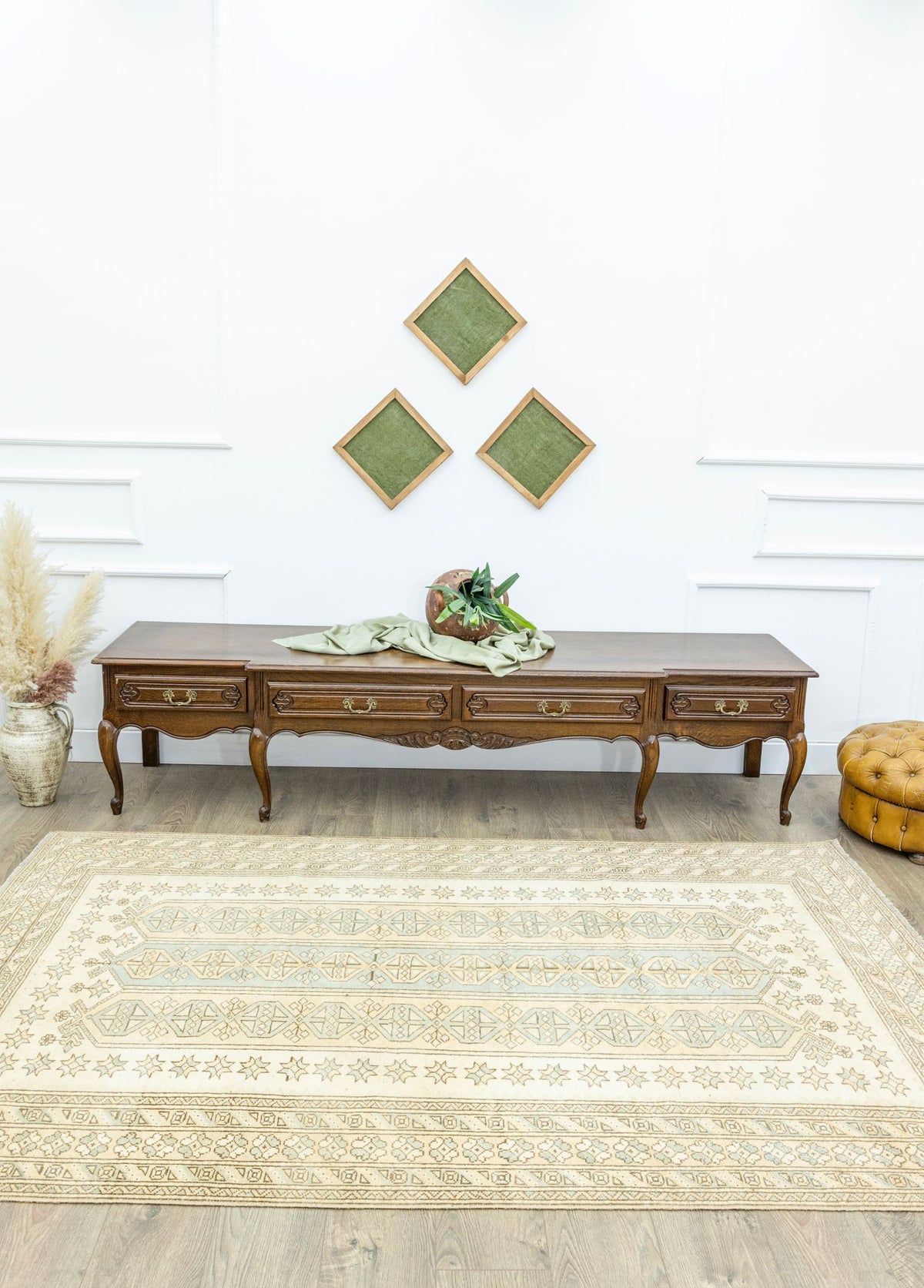 Soho Antiq-Asher Geometrik Desenli Döşemealtı Yün Halı 164x248 Cm-Halı-2-roqelvaxirum.shop