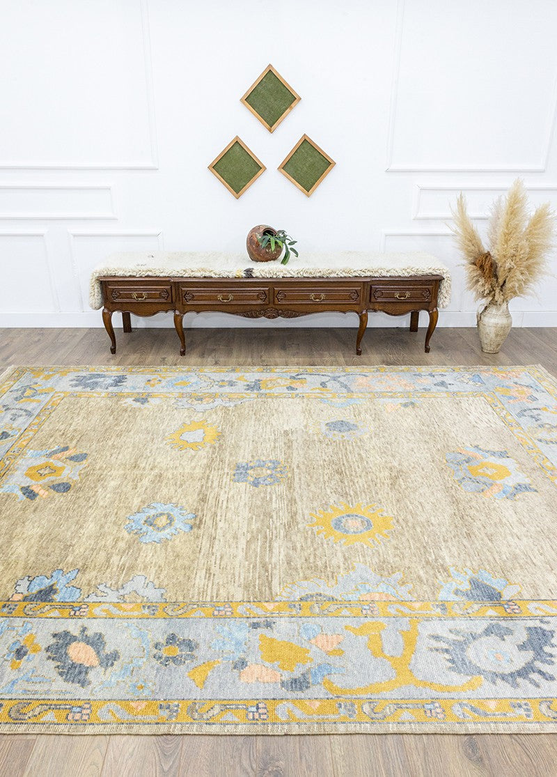 Soho Antiq-Blaundusn Bohem El Dokuma Uşak Halısı 253x344 Cm-Halı-2-roqelvaxirum.shop