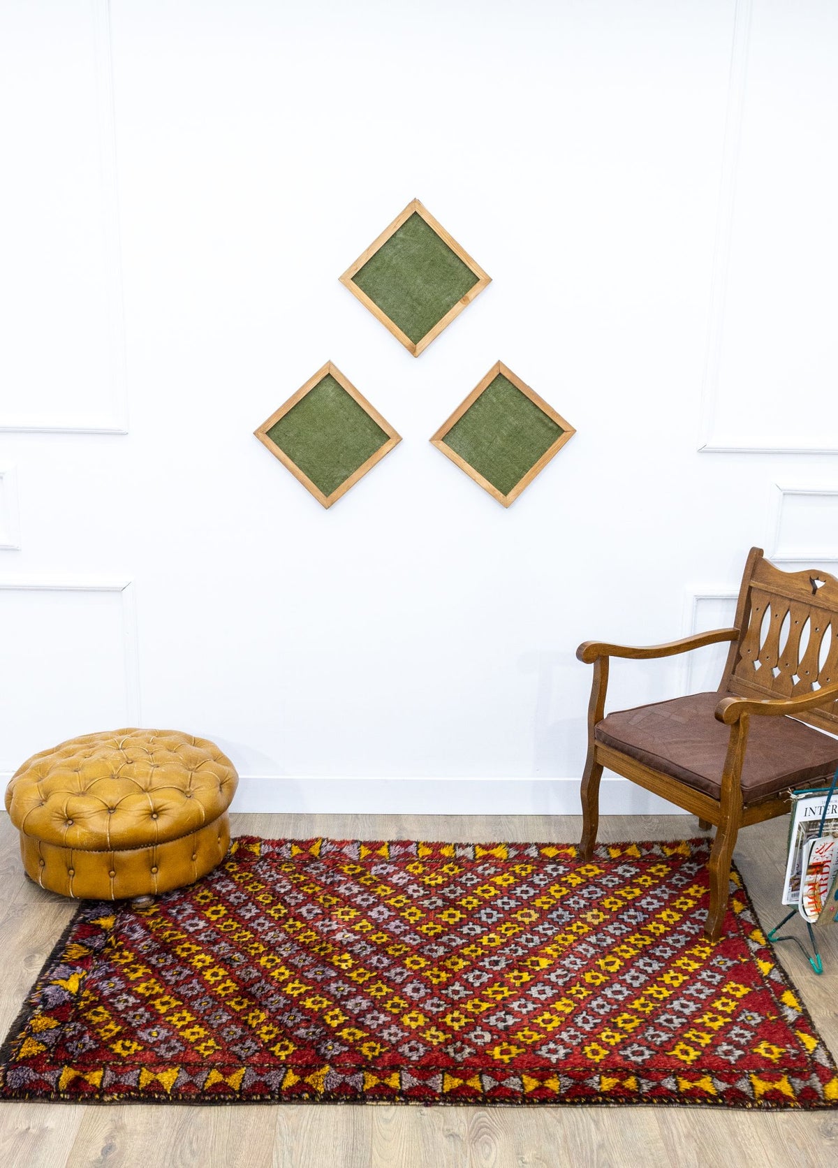 Soho Antiq-Dirse İlkel Motifli El Dokuma Renkli Yün Halı 117x177 Cm-Halı-2-roqelvaxirum.shop