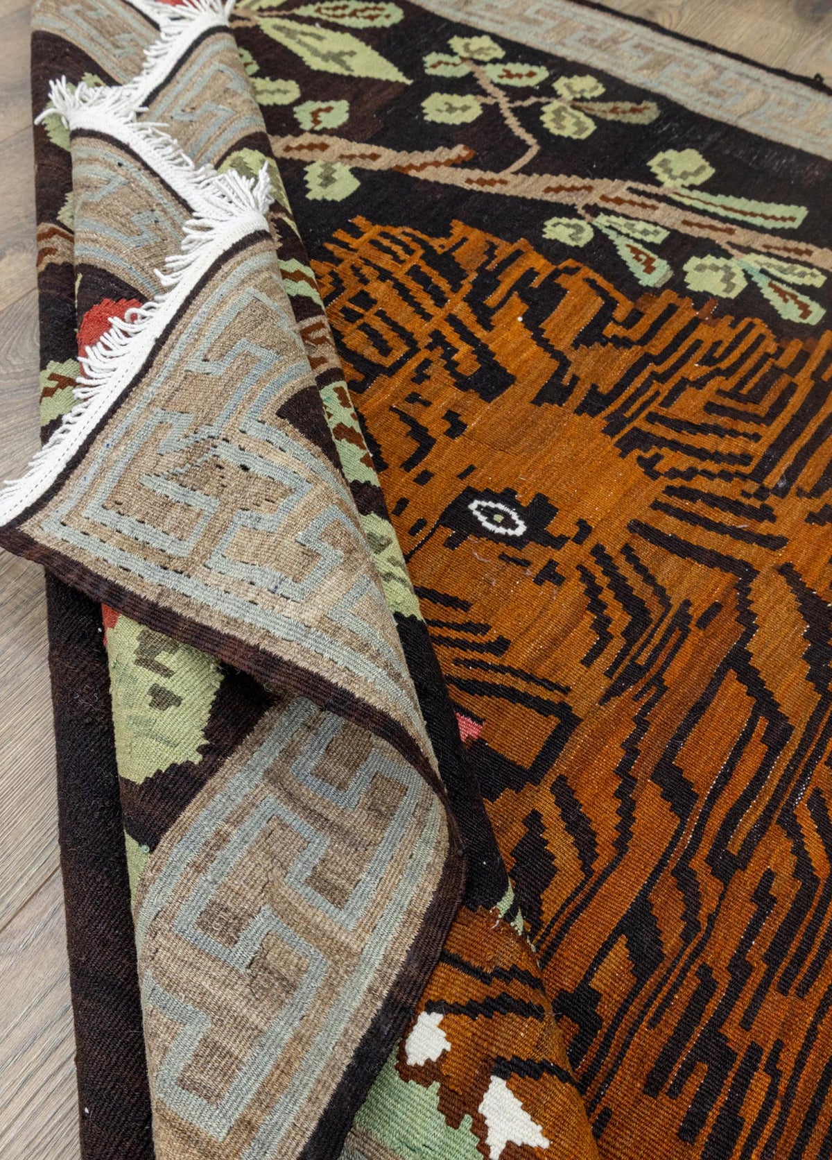 Soho Antiq-Elnara Aslan Figürlü El Dokuma Karabağ Kilimi 170x270 Cm-Halı-6-roqelvaxirum.shop