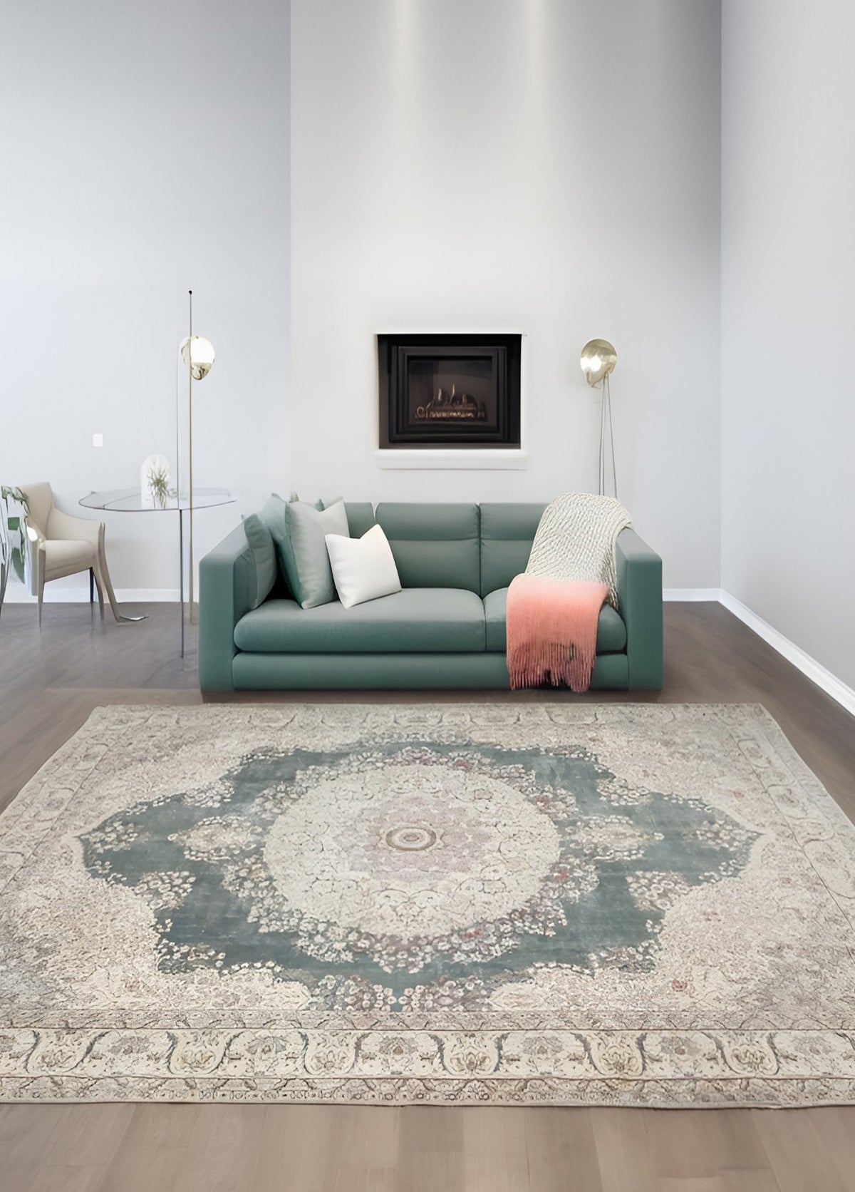 Soho Antiq-Fasa Madalyon Desenli El Dokuma Ladik Halısı 239x353 Cm-Halı-2-roqelvaxirum.shop