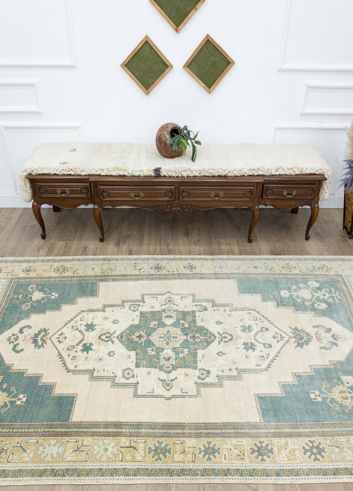 Soho Antiq-Kise Taşpınar Desenli El Dokuma Yün Halı 171x315 Cm-Halı-2-roqelvaxirum.shop