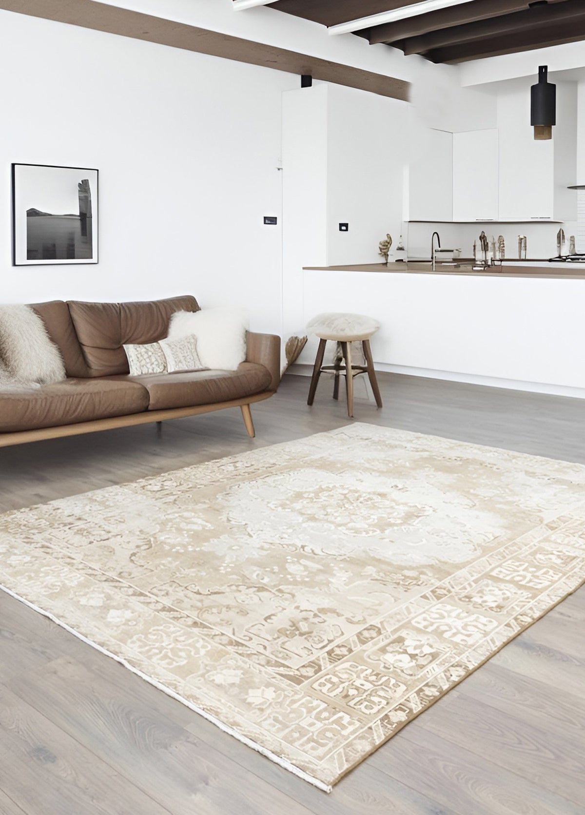Soho Antiq-Kunter Abrajlı El Dokuması Yün Kars Halısı 216x290 Cm-Halı-2-roqelvaxirum.shop