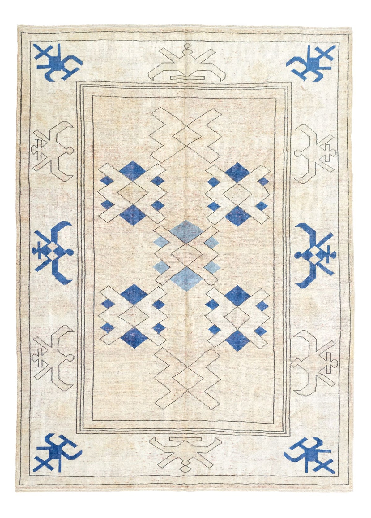 Soho Antiq-Nevil Rustik Desenli El Dokuma Yün Halı 181x250 Cm-Halı-1-roqelvaxirum.shop