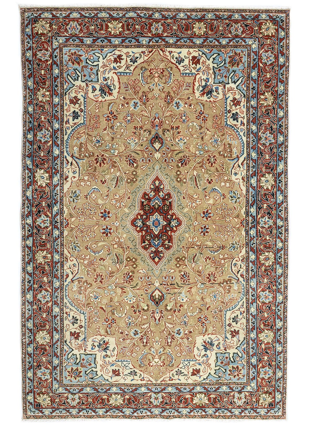 Soho Antiq-Pakdest Etnik çiçek Desenli El Dokuma İran Halısı 131x201 Cm-Halı-1-roqelvaxirum.shop