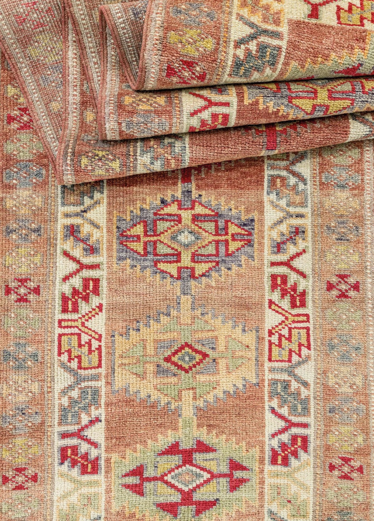 Soho Antiq-Piravi Geometrik Abrajlı El Dokuma Yün Yolluk 83x413 Cm-Halı-4-roqelvaxirum.shop