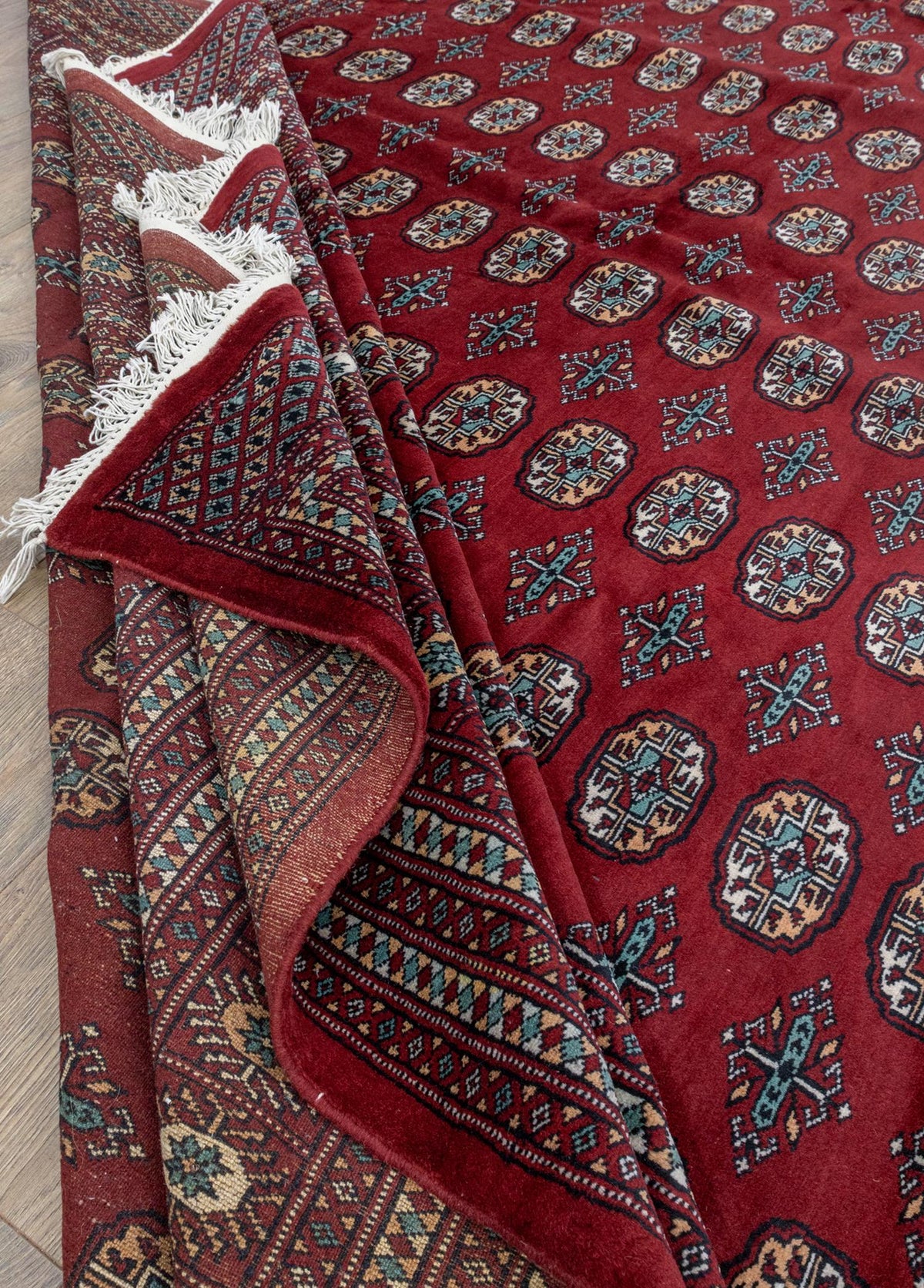 Soho Antiq-Tılla Geleneksel Türkmen Desenli El Dokuma Türkmen Halısı 365x555 Cm-Halı-6-roqelvaxirum.shop