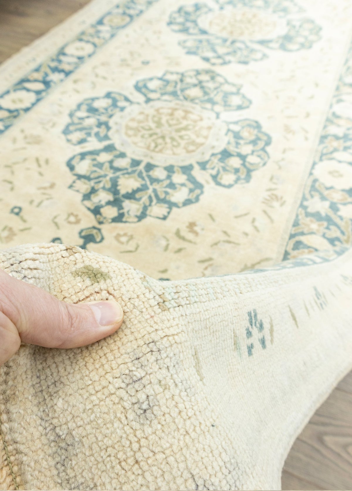 Soho Antiq-Tunay Floral Desenli El Dokuma Yün Halı 167x354 Cm-Halı-4-roqelvaxirum.shop