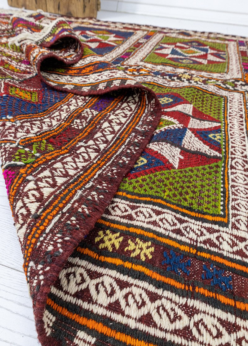 Soho Antiq-Zerda El Dokuması Geometrik Desenli Cicim Kilim 170x290 Cm-Halı-5-roqelvaxirum.shop