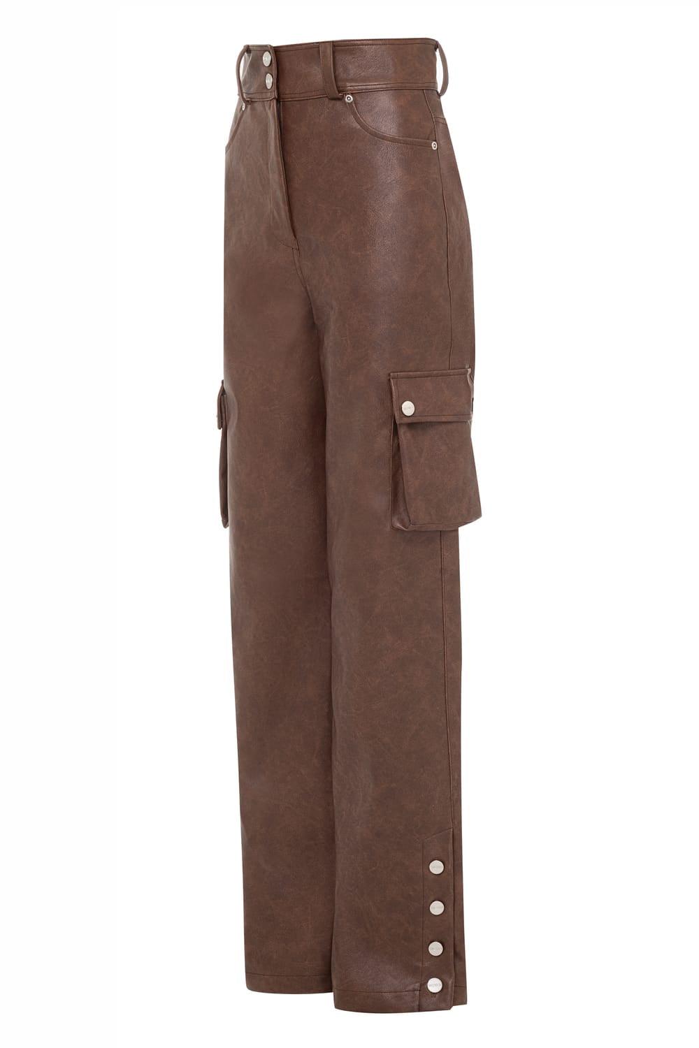 Wown-Dora Leather Pants-Deri Pantolon-2-roqelvaxirum.shop